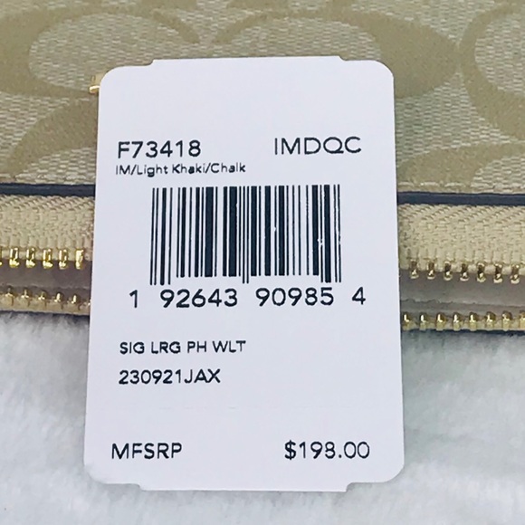 Coach Signature Large Phone Wallet - Picture 8 of 8